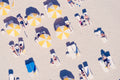Yellow and White Striped Umbrellas