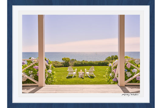 Product image for Afternoon View, Nantucket, Medium Blue Frame, Final Sale