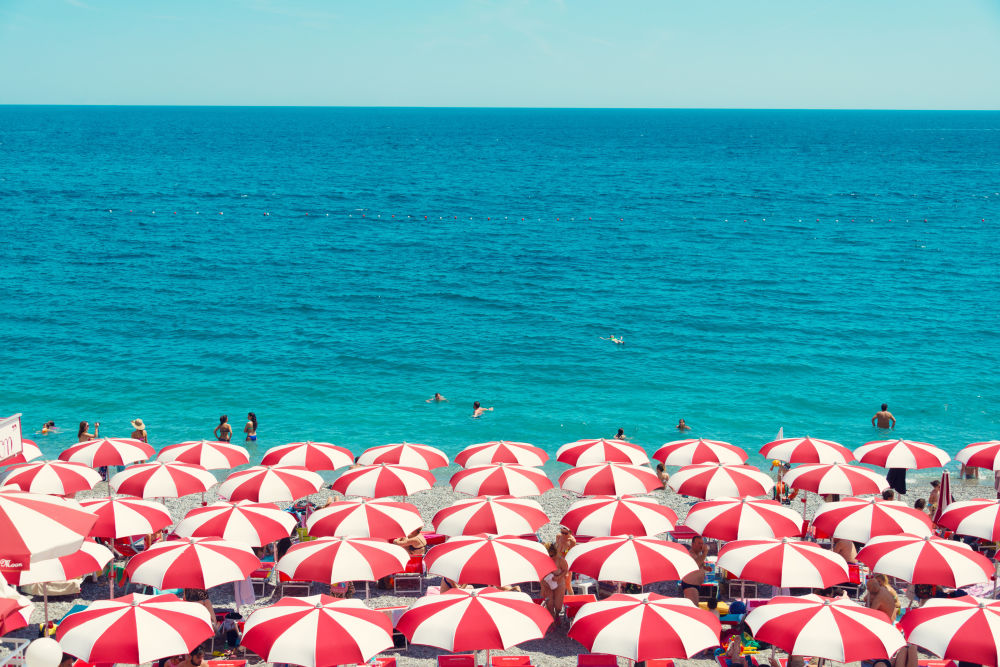 Amalfi Candy Cane Umbrellas