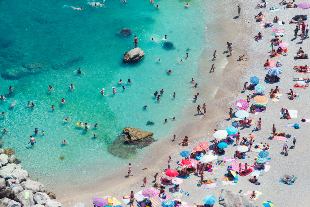 Capri Pastel Beach Umbrellas