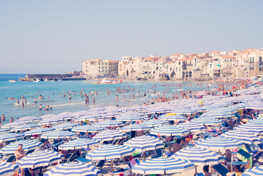 Product image for Cefalù Blue and White Umbrellas