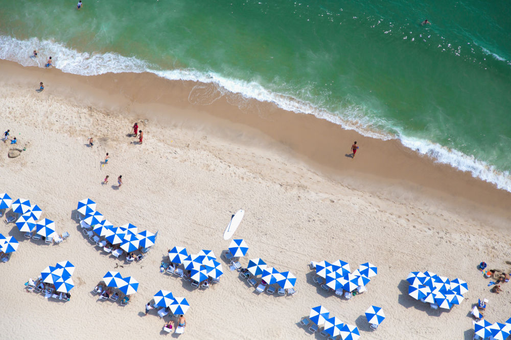 Hamptons Blue and White Umbrellas