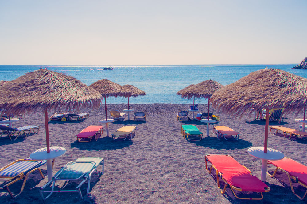 Multi-Colored Chairs, Santorini