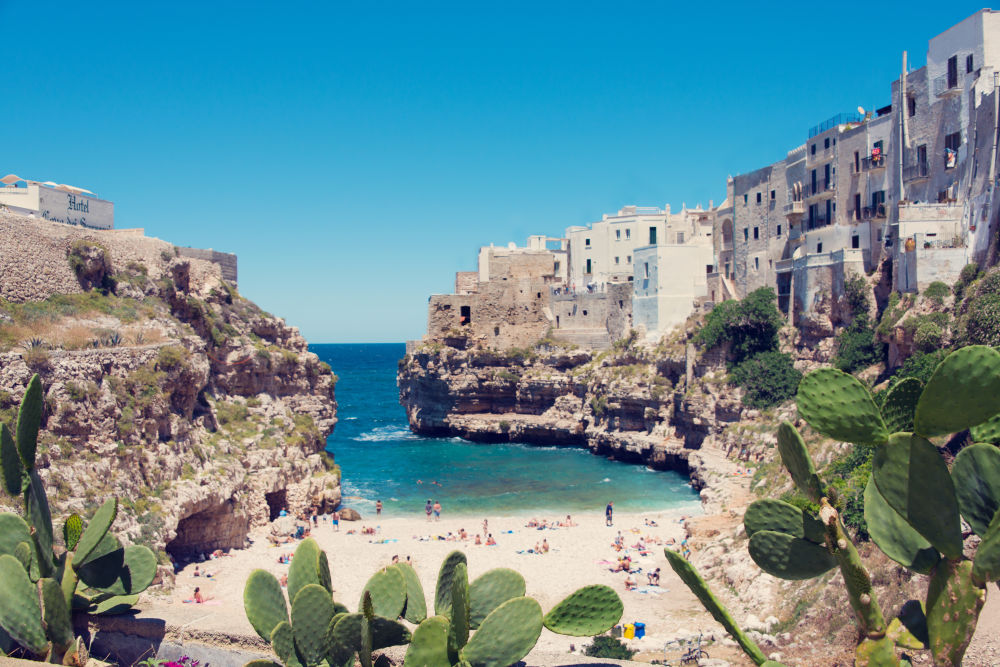 Photography by Gray Malin of Polignano al Mare