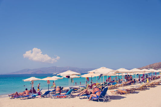 Prokopios White Beach Umbrellas