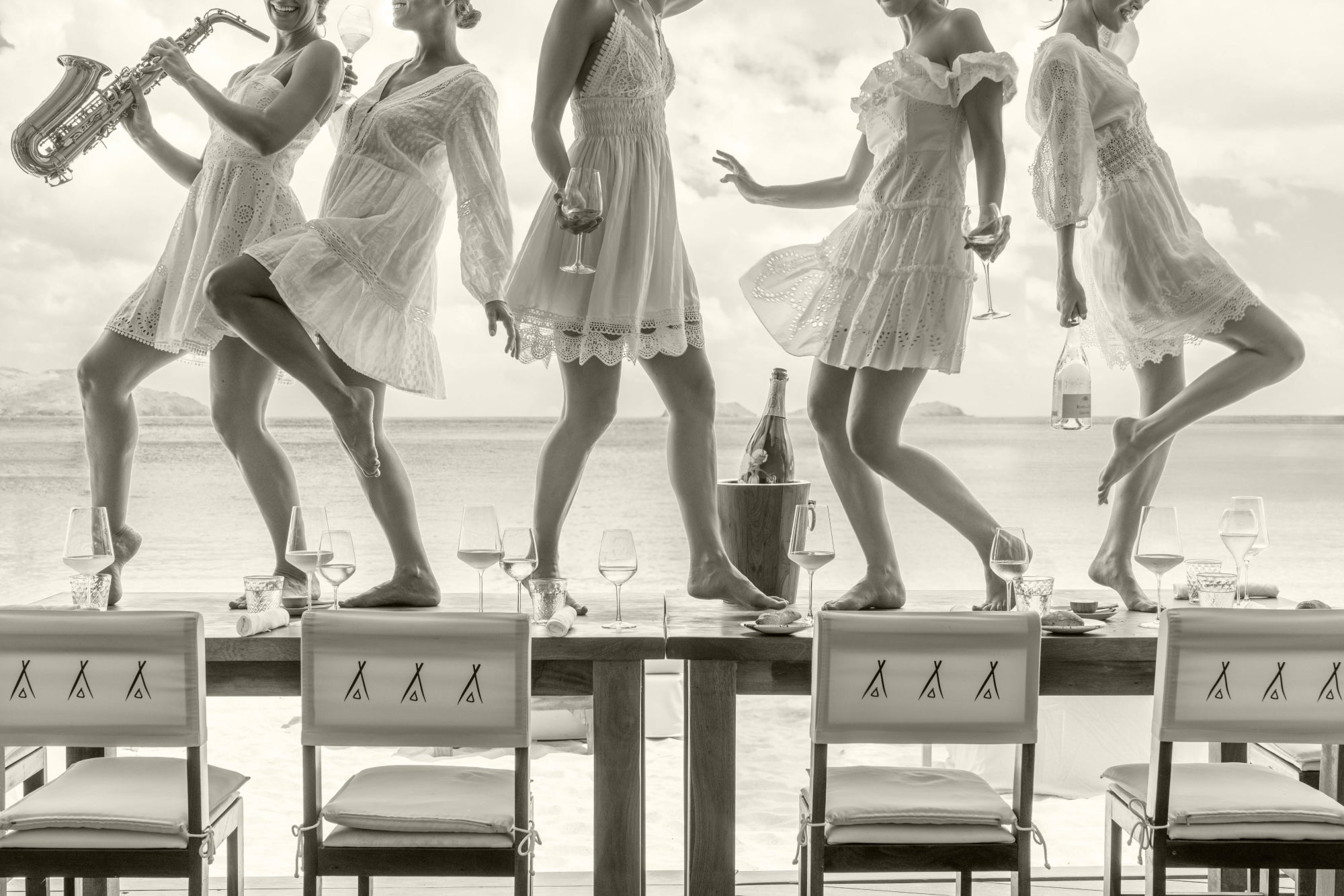 The Celebration, Nikki Beach, St. Barths (Sepia)