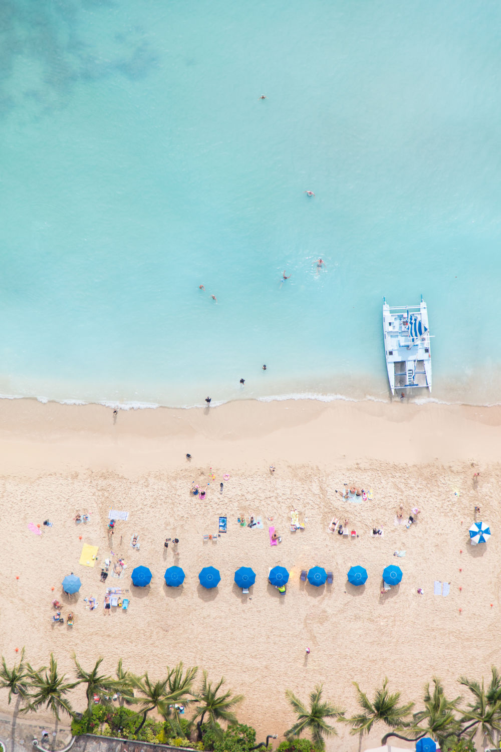 Waikiki Blue Umbrellas